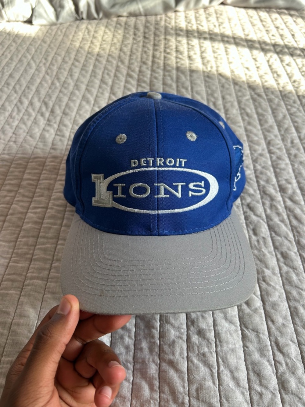 Detroit Lions Vintage Blue & Gray Snapback Hat